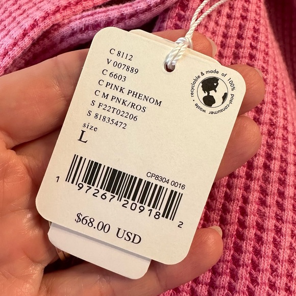 Free People long sleeve crop top size large - Picture 2 of 2